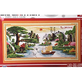 Mua Tranh thêu chữ thập hộp thuận buồm xuôi gió DLH- YF319-Kho Tranh Đồng Nai