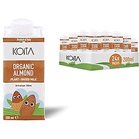 Sữa hạnh nhân hữu cơ Koita Organic Almond Beverage thùng 24 hộp x 200ml