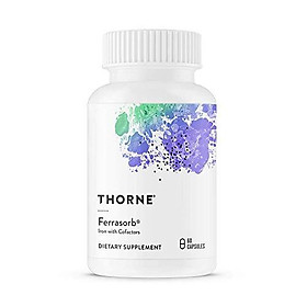 Thorne Research - Ferrasorb - Complete Blood-Building Formula with Iron, Folate, and B Vitamins - 60 Capsules