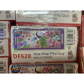 Mua Tranh đính đá Hoa Khai Phú Quý DF528 (111x50) chưa đính