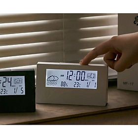 Mua Đồng hồ điện tử báo thức để bàn có đèn  màn hình LCD cao cấp (Tặng móc khóa đa năng 3in1)