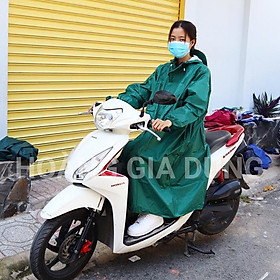 Áo Mưa Da Cá Dây Kéo Trước Vải Dù Vân Tổ Ong Cao Cấp AM02