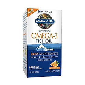 Garden of Life EPA/DHA Omega 3 Fish Oil - Minami Natural Brain Function, Heart and Mood Supplement, 60 Softgels