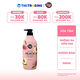 Sữa tắm cao cấp Hàn Quốc Aekyung Showermate Natural Peach (Hương Đào tươi mát) 500ml