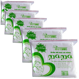 Combo 5 khăn giấy khô đa năng cao cấp Mama 600g ( 600 tờ)