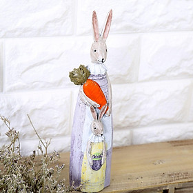 Rabbit Statue Bunny Animal Sculpture Figurines for Desktop Shop Living Room Layout Decor