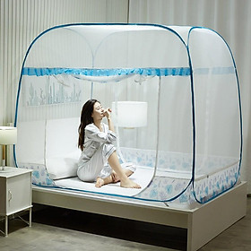 Mua Màn chụp tự bung đỉnh vuông Tiến Đạt- Mẫu mùng chụp tự bung người lớn chống muỗi gấp gọn tiện dụng