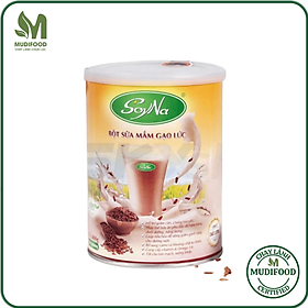 Sữa Mầm Gạo Lứt Soyna 400g - Sữa Bổ Sung Dinh Dưỡng cho Người Giảm Cân, Ăn Kiêng, Ăn Chay, Người Bị Tiểu Đường, Tim Mạch, Mỡ Máu, Xương Khớp, Người Tập Gym Và Yoga, Thay Thế Bữa Ăn - Tặng 1 Ly Thủy Tinh Pha Sữa Có Vạch Chia ML