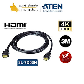 Mua Cáp HDMI Cao cấp True 4K Aten3-5 mét  HDMI 2.2  3D  Ethernet  2 đầu mạ vàng  chất liệu đồng cao cấp có vỏ bọc chống nhiễu  vỏ PVC chống cháy UL VW-1  30AWG  tiêu chuẩn EU RoHS – Hàng Chính hãng