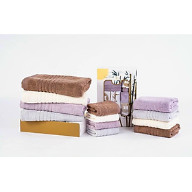 Mua Khăn sợi tre 100% Bambo Hanvico siêu mềm mịn  kháng khuẩn an toàn với làn da giao màu ngẫu nhiên( hoặc khách chọn màu inbox shop nhé)