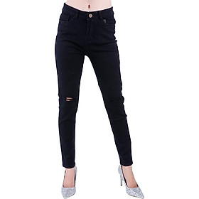 Quần Jeans Kaki Rách Gối JKN004 - Đen (Size