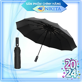 Mua Dù che mưa  che nắng - Vải hai lớp chống thấm nước  chống tia UV - Nút bấm mở/gập tự động tiện lợi - Hàng chính hãng NIKITA