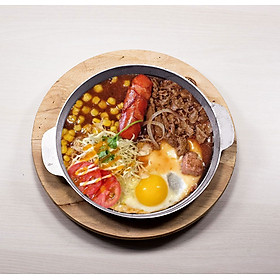 Mua Chảo Gang Kèm Đế Gỗ ( Lựa Size 20-22-24 ) Làm Bò Né   Bánh Xèo   Steak