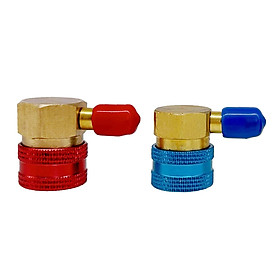 R134A R1234yf Quick Coupler Adapter 90 Degrees 1/4SAE R1234yf Quick Adapter Connector for  System High Reliability Durable Premium