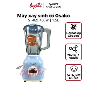 Máy xay sinh tố Osako, máy xay đa năng cối nhựa công suất 400W ST-02 - Hàng chính hãng