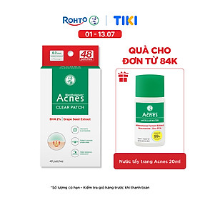 Miếng dán mụn giúp giảm mụn sưng viêm Acnes Clear Patch (48 Miếng)