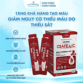 Siro Osafemic hỗ trợ tăng khả năng tái tạo giảm nguy cơ thiếu máu do thiếu sắt ở trẻ và người lớn (20 gói) - Nutramed