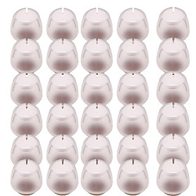 30Pcs Fit 12-16mm Clear Silicone Chair Leg Caps Furniture Table Feet Covers