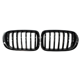 2Pcs Front Bumper Grille Kidney Grill Fit for BMW F26 3 Series 14-17 Parts