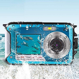 Camera hành động Ultra 1080PHD 60fps Camera chống nước 24MP Máy ảnh chống nước dưới nước 2,7 inch Camera Máy ảnh thể thao Màu sắc thể thao: màu xanh lam