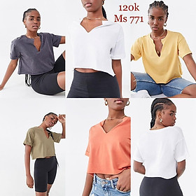Croptop T-shirt cổ V