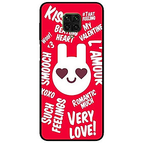 Ốp lưng dành cho Xiaomi Redmi Note 9s - Note 9 Pro - Note 9 Promax mẫu Thỏ LOVE Đỏ