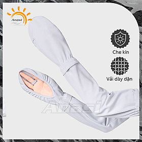 Găng tay chống nắng nữ Anasi LO32 dài tay | Xỏ ngón tiện lợi | Free size | Bao tay chống nắng lái xe