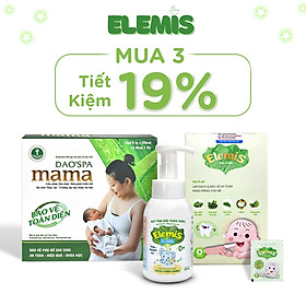 Xông Tắm Cho Mẹ Daospa Mama, Bọt Tắm Thảo Dược Elemis Bubble và Gạc Rơ Lưỡi elemis Cho Bé