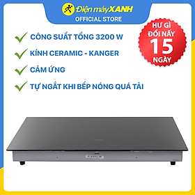 Bếp Điện Đôi Từ + Hồng Ngoại Midea MC-IHD361 - Hàng chính hãng