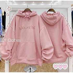 ÁO HOODIE NỮ THUN NỈ NGOẠI DÀY DẶN CHỮ THÊU RỎ NÉT,TAY BÍ CUTE,FORM RỘNG SIÊU ĐÁNG YÊU,CHẤT LIỆU DÀY DẶN CHỐNG NĂNG GIỬ ẤM TỐT