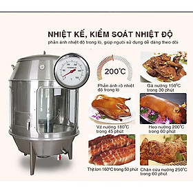 Mua Lò quay vịt  lò quay gà vịt vách kính phi 80