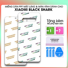 Miếng Dán Dẻo PPF Mặt Lưng, Mặt Trước Dành Cho Xiaomi Black Shark 4, 4 Pro,3,3s,2, 2 Pro, Black Shark Helo, Black Shark 5- 6- 7 Pro Chống Trầy Xước- Hàng Chính Hãng