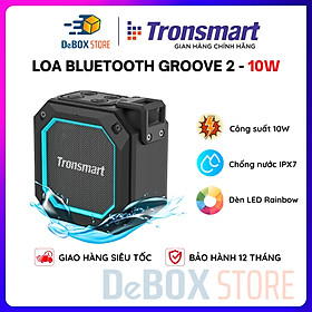 Mua Loa Bluetooth Tronsmart Groove 2 Speaker Chống nước IPX7  Chế độ EQ Kép  LED Rainbow - Hàng chính hãng