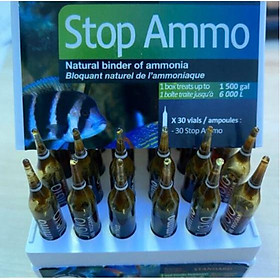 Stop ammo Khử Amomonia , giúp làm giảm Nitrite trong hồ cá nước mặn và nước ngọt