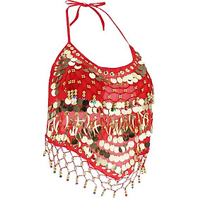 Trang Phục Belly Dance Bra Halter Top Trang Phục Biểu Diễn Sequin