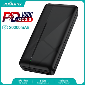 Mua Pin sạc dự phòng JUYUPU PQ2C 20000mAh sạc nhanh PD QC3.0 22.5W đèn led báo hiệu cho iPhone Samsung OPPO VIVO HUAWEI XIAOMI - HÀNG CHÍNH HÃNG