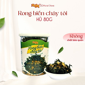 Rong biển cháy tỏi Mailey - Rong biển ăn liền, ăn vặt, trộn cơm thơm ngon giàu dinh dưỡng Hũ 80g