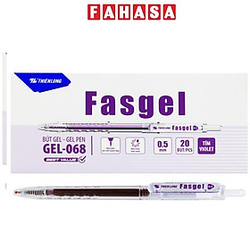 Hộp 20 Bút Gel 0.5 mm - Thiên Long Gel-068 - Mực Tím