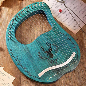 ĐÀN HẠC LYRE HARP CEGA 19 DÂY MÀU XANH CG02