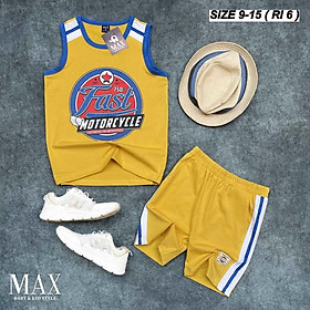 Đồ bộ bé trai, bộ ba lỗ cho bé trai phong cách thể thao lạ mắt size 20-50kg chất cotton mềm mát