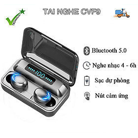 Tai Nghe Bluetooth Thể Thao True WireLess CONVI CVF9 | Âm thanh 8D Hifi | Kháng nước IPX5 | Pin 1200 mAh kiêm sạc dự phòng | Đèn led hiển thị pin tai nghe - Hàng Chính Hãng