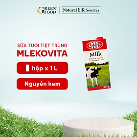 Sữa tươi tiệt trùng nguyên kem không đường Mlekovita - Độ béo 3.5% | Hộp 1L, nhập khẩu trực tiếp từ Ba Lan