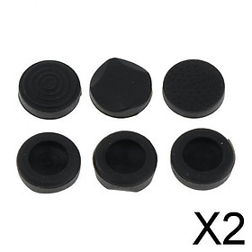 2x6x Analog Stick Cap Thumb Grips for Playstation PS Vita PSV1000 2000 Black