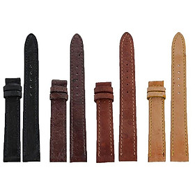 Dây đồng hồ Huy Hoàng da đà điểu da bụng size 12, 14 màu đen, nâu đất, nâu đỏ, vàng bò HT8453-55-56-58