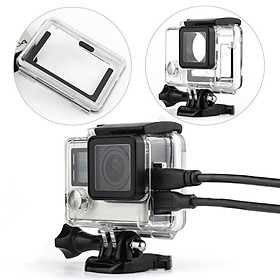 Side Open Skeleton Protective Housing Case Cover for GoPro Hero 3+/4 Camera
