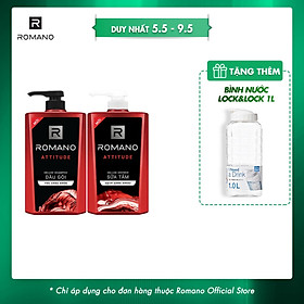 Combo Dầu gội và Sữa tắm cao cấp Romano Attitude sang trọng đẳng cấp 650gr