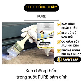 Keo chống thấm vết nứt mái nhà, sàn nhà vệ sinh, máng xối, mái tôn-  dung tích 1000ml