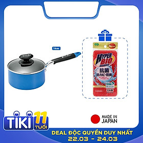 Bộ nồi quánh nhập khẩu Nhật Bản 16cm tặng mút rửa chén bát, xoong chảo chuyên dụng Made in Japan