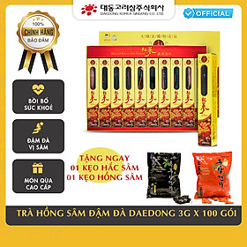 COMBO Hồng sâm nguyên củ tẩm mật ong (10 củ * 30gr) TẶNG 01 gói kẹo hồng sâm 250gr và 01 gói kẹo hắc sâm 250gr - Daedong Korea Ginseng