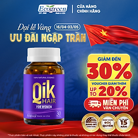 Viên Uống Kích Thích Mọc Tóc Qik Hair For Women Ecogreen Giảm Rụng Tóc Cho Nữ